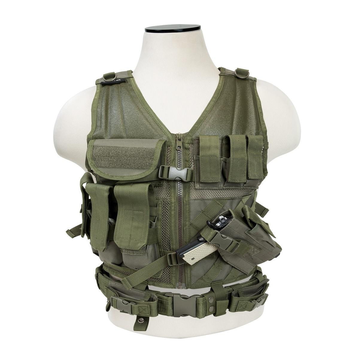 NC Star Children's Tactical Vest, OD Green