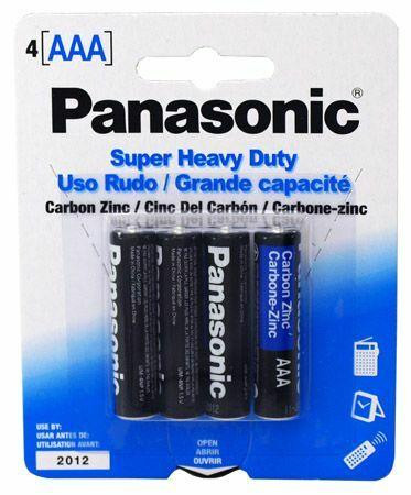 Panasonic Super Heavy Duty AAA Batteries, 4 Pack