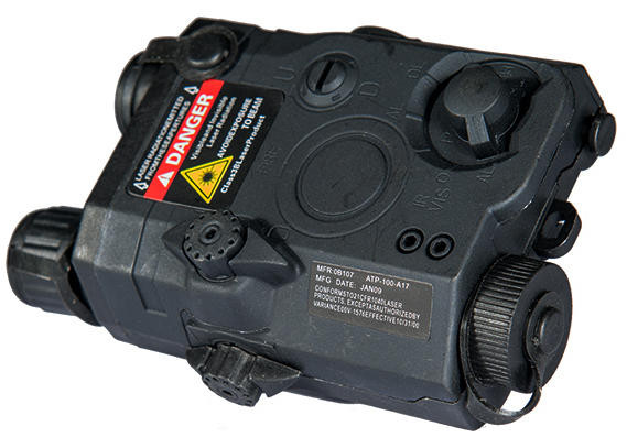 PEQ-15 LA-5 Battery Case w/ Red Laser, Black