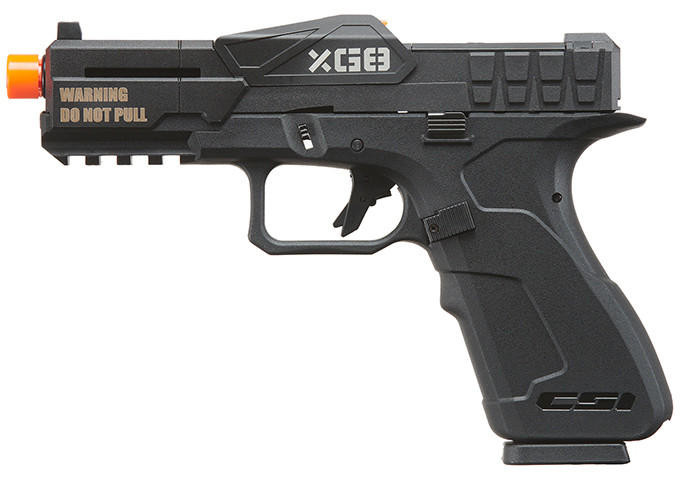 Poseidon CSI XG8 Gas Blow Back Aluminum Airsoft Pistol, Black