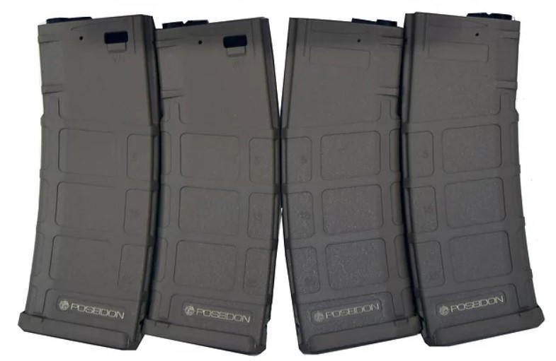 Poseidon Mid-Cap 180-rds Magazine 4pcs/set, Tan