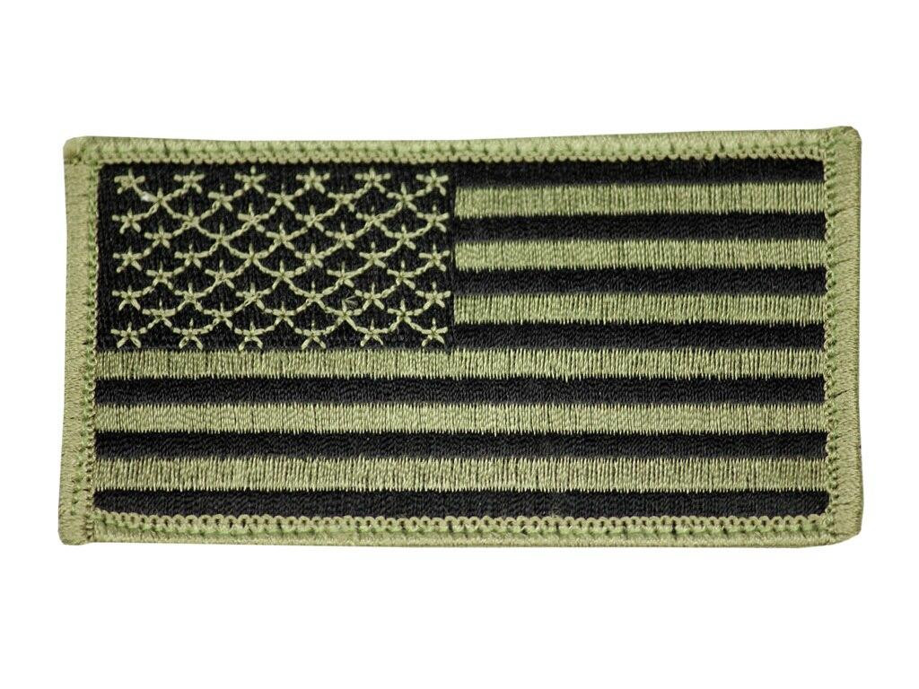 Raptors Tactical 3 US American Flag OD Left Shoulder Velcro Patch