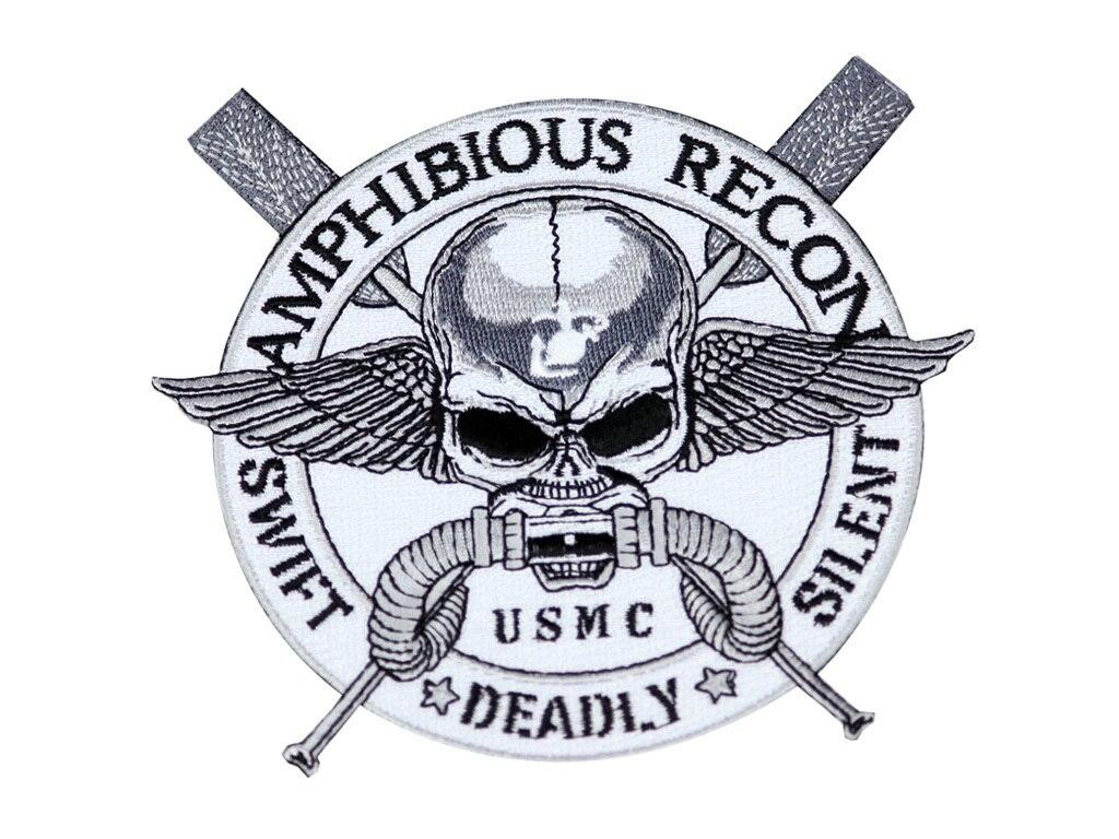 Raptors Tactical 5 Force Recon Amphibious Swift Deadly Silent Iron On Patch
