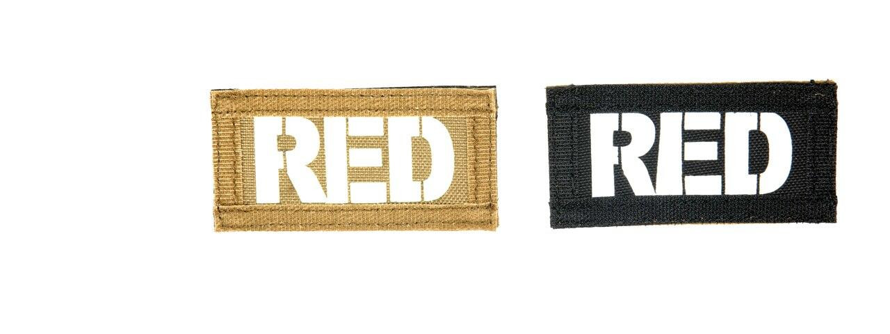 Red Call Sign Patches, IR & Glow-In-The-Dark Set
