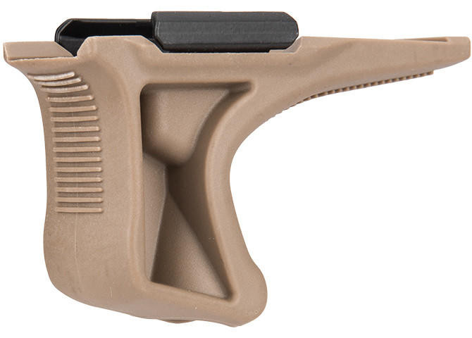 Sentinel Gears Low Profile Angled Grip For Picatinny Rails, Tan