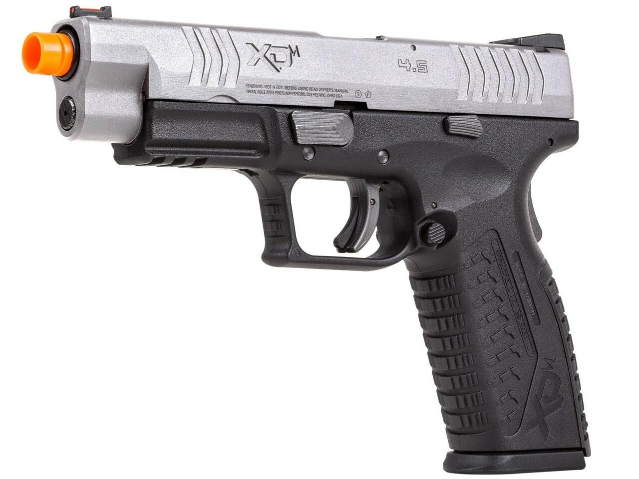 Springfield Armory XDM 4.5'' Compact Gas Blowback Airsoft Pistol, Silver / Black