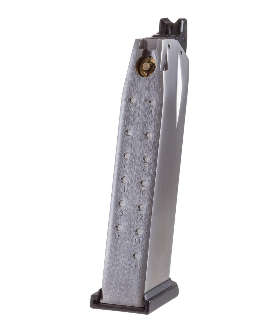 Springfield Armory XDM CO2 Airsoft Pistol Magazine, 25 rounds, Silver/Black