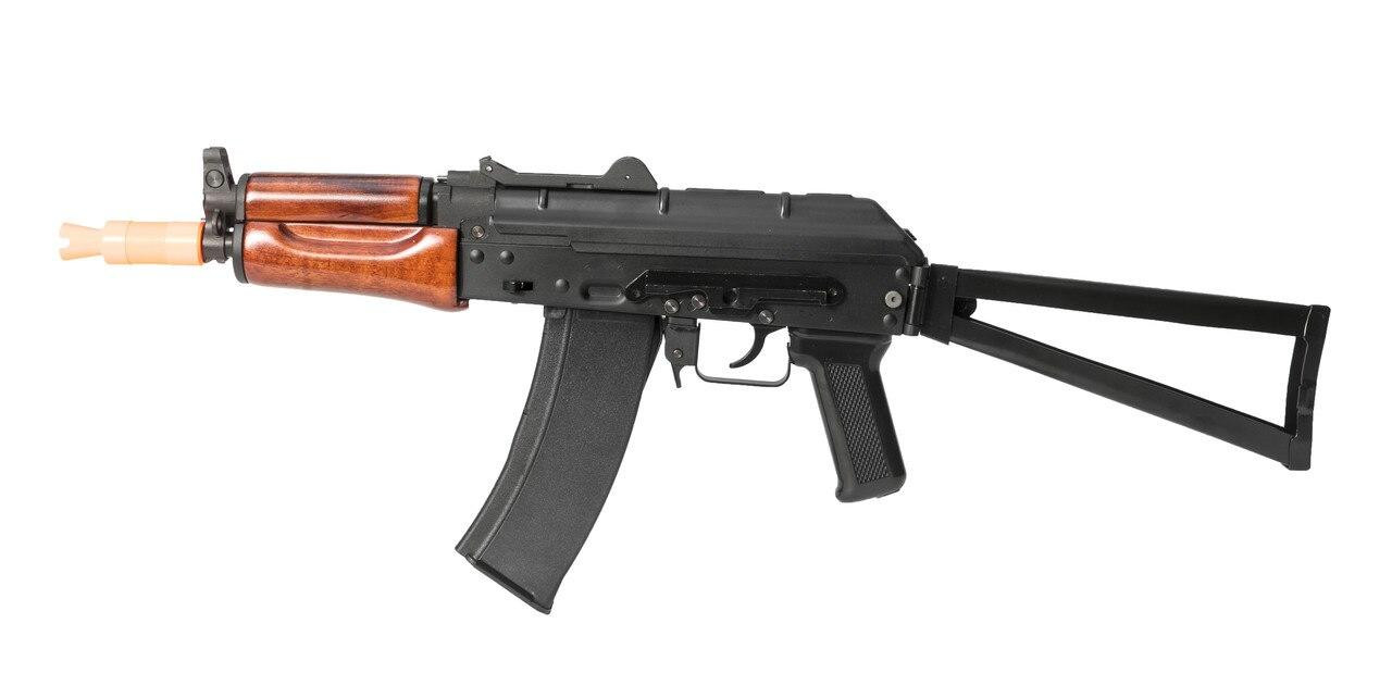 SRC AK74U Krinkov Real Wood & Full Metal Gas Blowback Airsoft Rifle