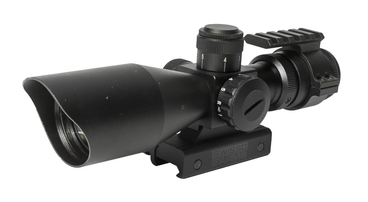 Swiss Arms 3-9x40 Compact Rifle Scope w/ Sunshade & Mount