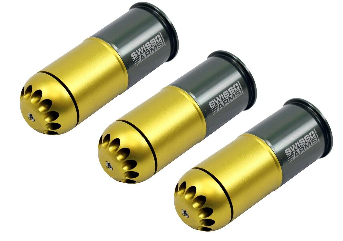 Swiss Arms 40mm Airsoft Grenades for M203/M79, 120 Rounds, 3 Pack