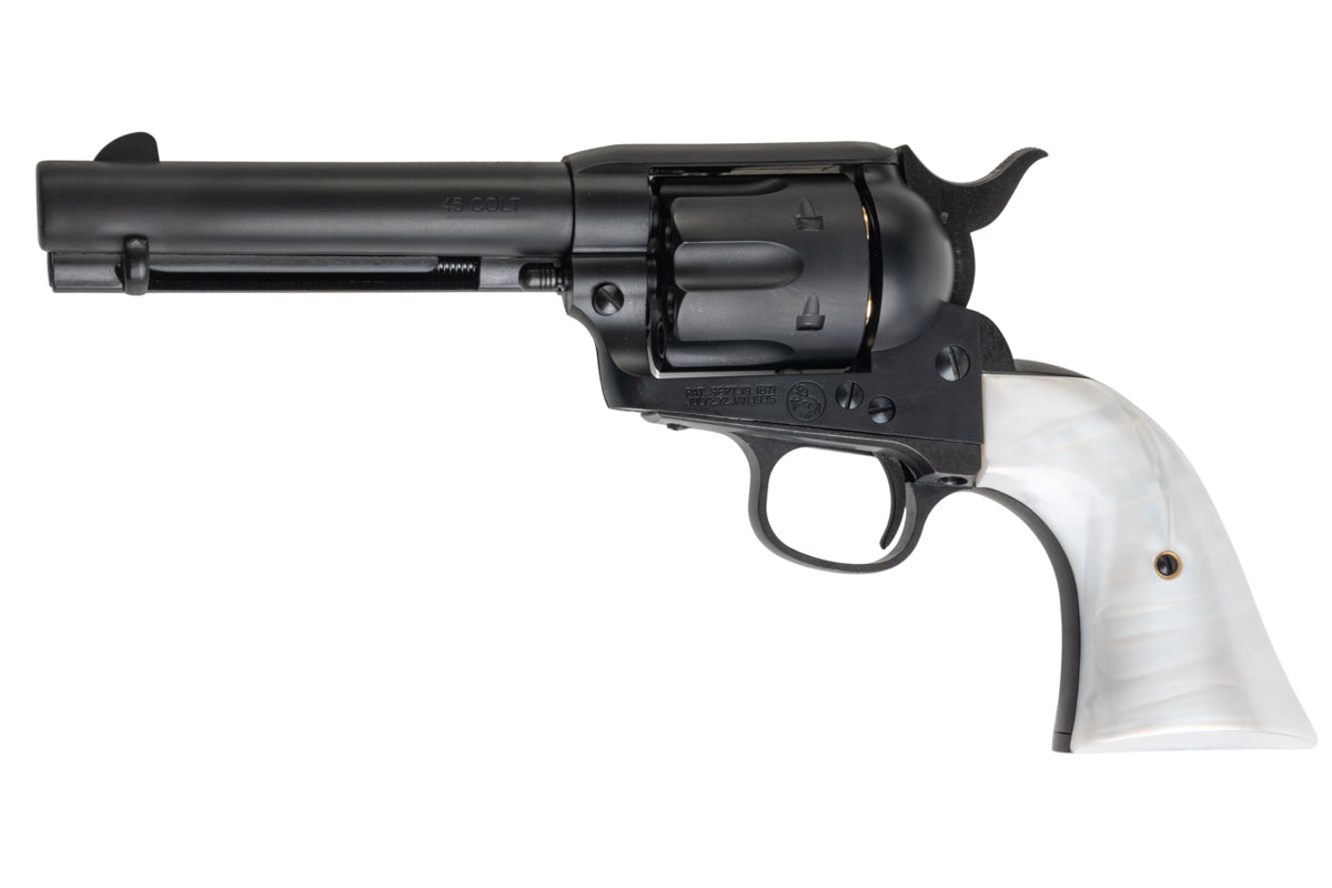 Marushin SAA .45 1st Gen. Late Civillian 4.75 inch Gas Revolver (Matt Black w/ Pearl Grip)
