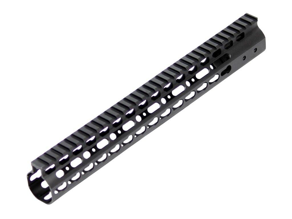 Tactical Keymod Style Aluminum 13.5 inch Free Float Rail System, Black