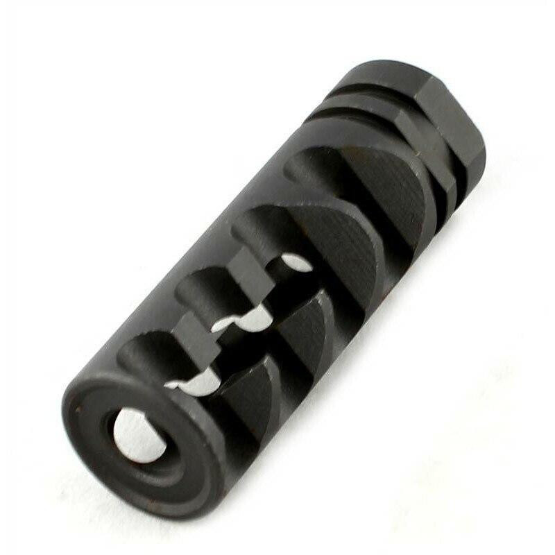 Tactical Version 5 Steel Airsoft Flash Hider, 14mm CCW Threaded, Shark Style