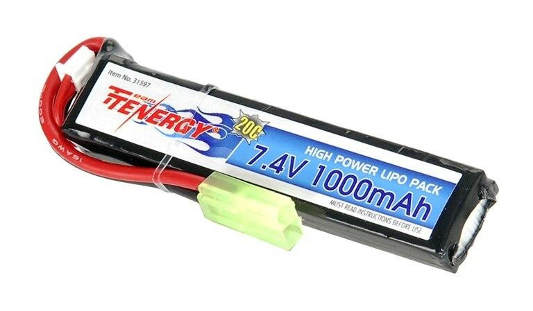 Tenergy 7.4V 1000 mAh 20C High Discharge LiPO Stick Battery