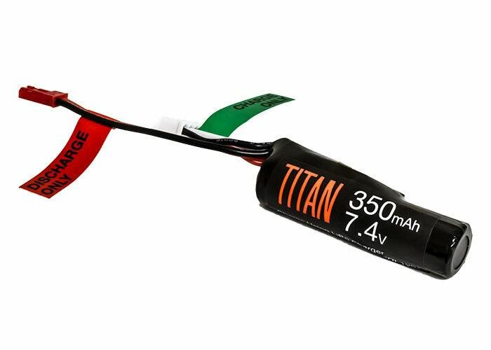 TITAN Power Li-Ion 7.4v 350mAh Stick Battery, JST Plugs