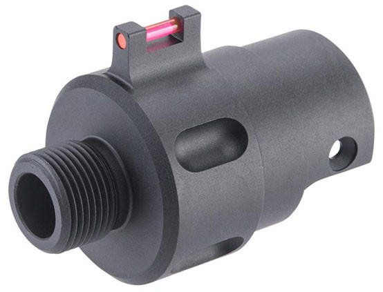 Titanium Tactical Industry Airsoft Series Threaded Receiver Adapter with Fiber Optic Front Sight for