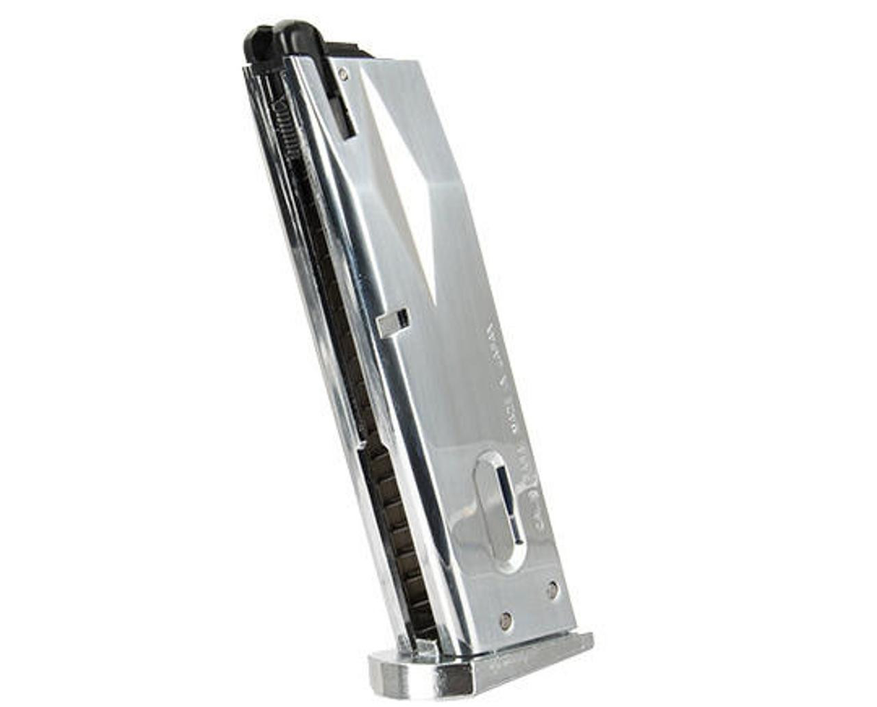 Tokyo Marui 26rd Magazine For TM M92F GBB Airsoft Pistol, Chrome