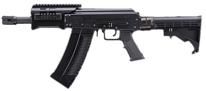 Tokyo Marui SAIGA-12 SBS Tri-Shot GBB Airsoft Shotgun, Black