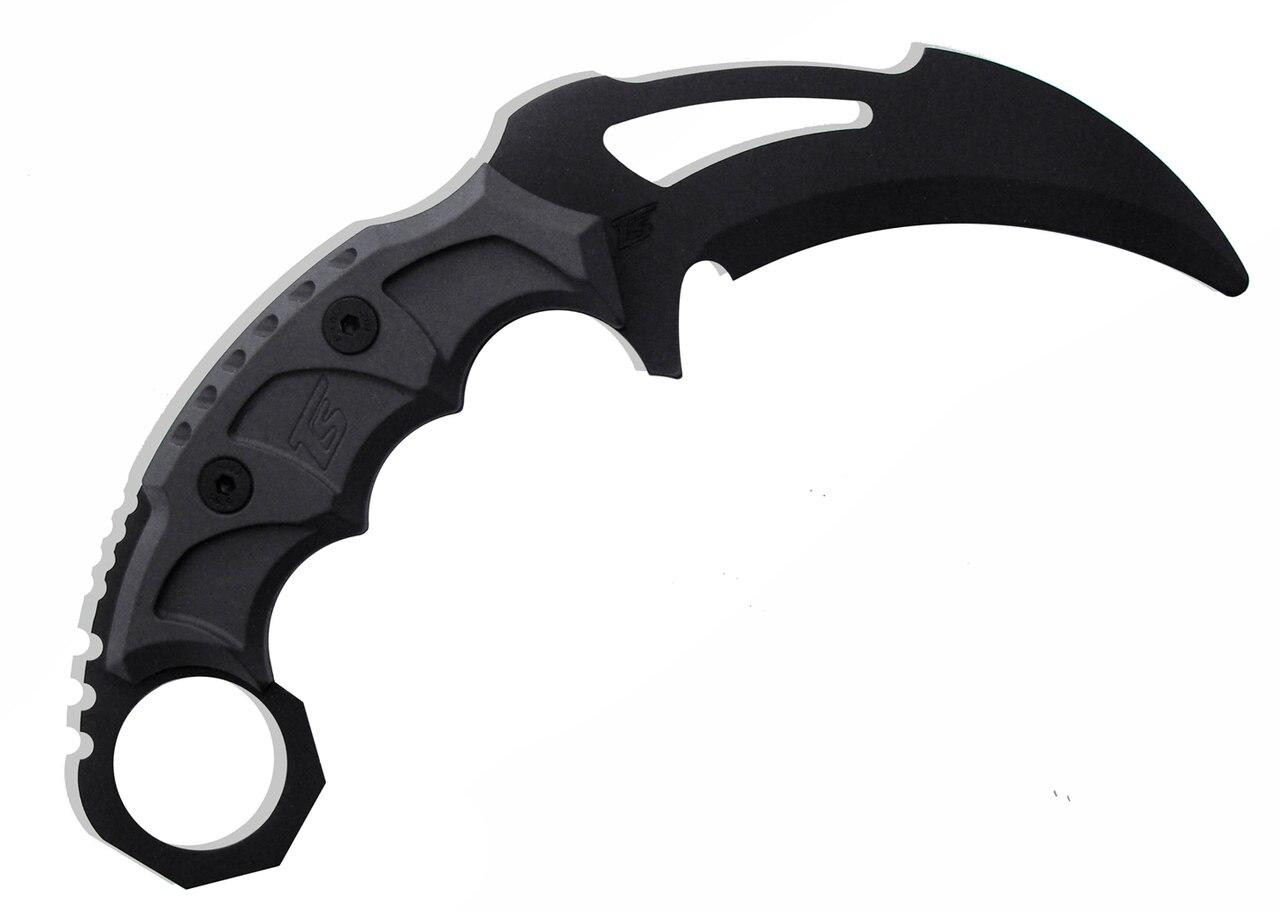 TS Blades Black Widow EVO Karambit Polymer Training Knife, Black