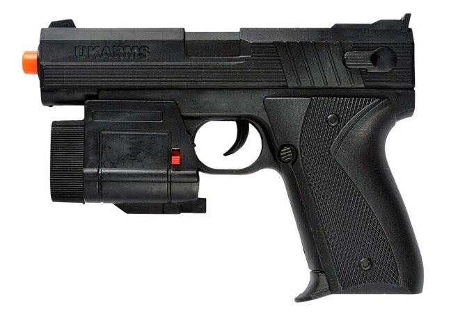 UK Arms 666AF Spring Airsoft Pistol w/ Laser and LED Flashlight