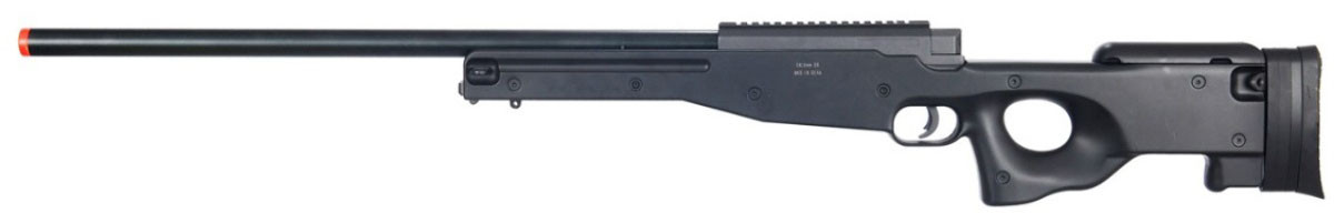 UK Arms Airsoft L96 AWP Bolt Action Rifle, Black
