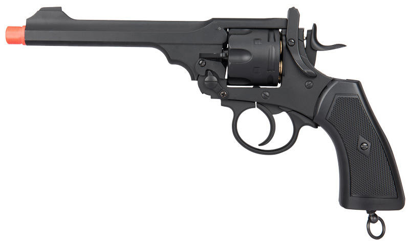 UK Arms Full Metal G293 CO2 Powered Revolver Airsoft Pistol, Black