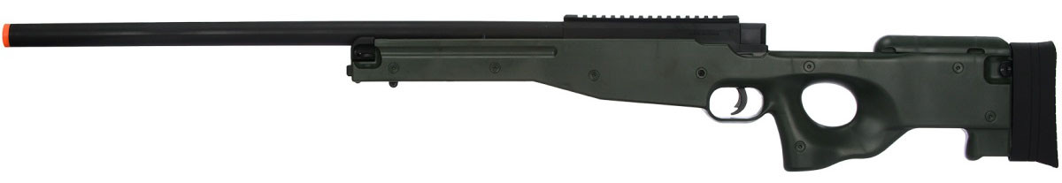 UK Arms L96 Bolt Action Spring Airsoft Sniper Rifle, OD Green