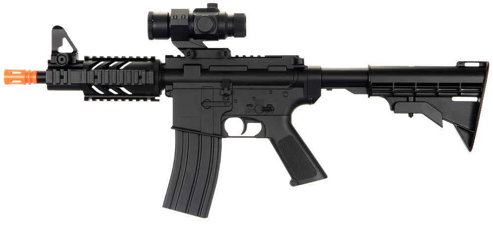 UKARMS D2806 M4 CQB RIS AEG Airsoft Rifle, Black