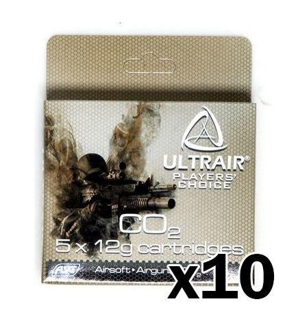 ULTRAIR 12G CO2 Cartridges, 50 Pack