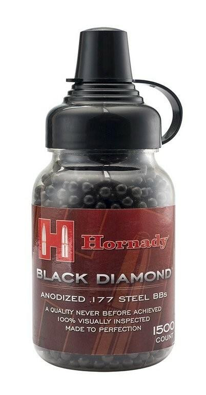 UMAREX Hornady Black Diamond Steel .177 Cal. 1500 Count BBs, Anodized Finish