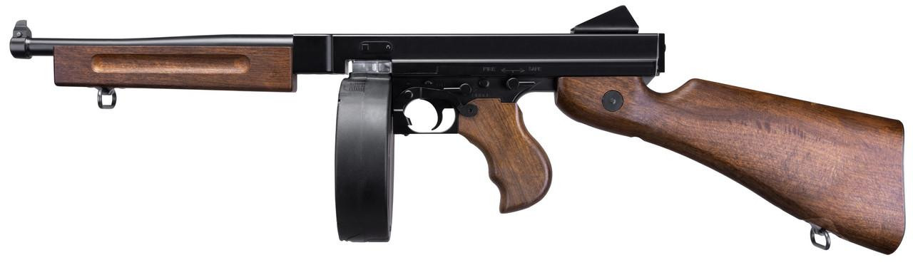 Umarex Legends M1A1 .177 Cal CO2 Air Rifle w/ Drum Mag, Black/Wood