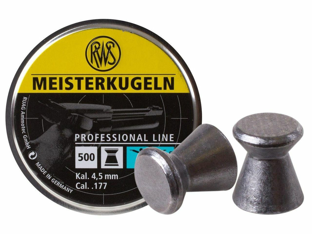 UMAREX Meisterkugeln Pistol .177 Cal. 500 Count Wadcutter Pellets, 7.0 Grains