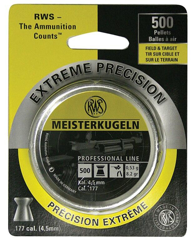 UMAREX RWS Meisterkugeln Professional Line .177 Cal. 500 Count Wadcutter Pellets, 8.2 Grains