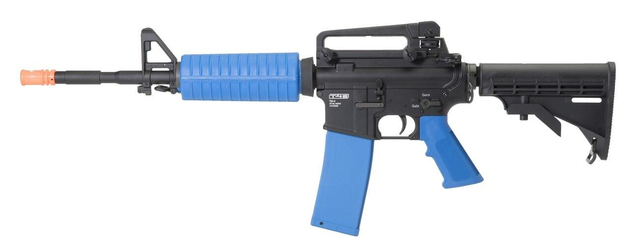 Umarex T4E TM-4 .43 Cal Co2 Paintball Rifle w/ Extra Mag & Bolt Assembly, Blue / Black