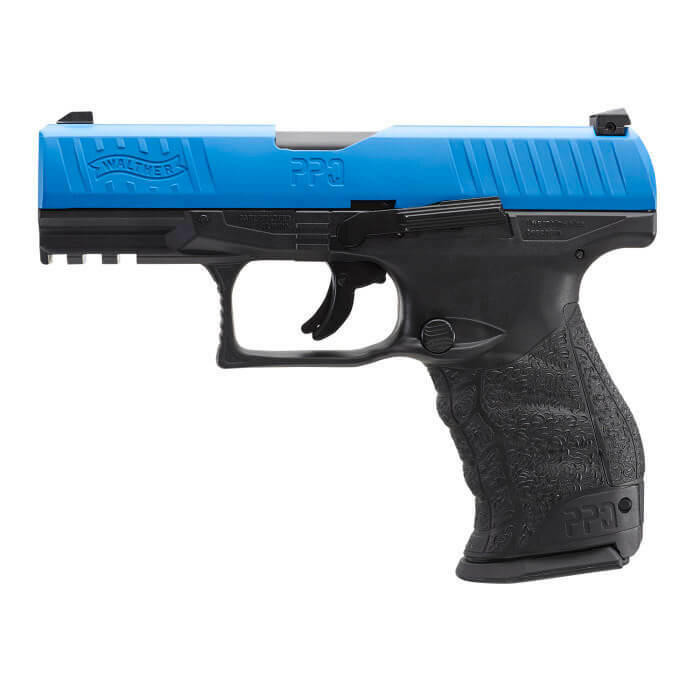 Umarex T4E Walther PPQ LE .43 Cal Co2 Blowback Paintball Pistol w/ Extra Mag, Blue/Black