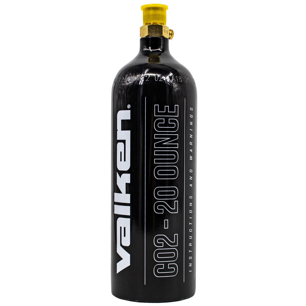 Valken 20oz CO2 w/ Pin Valve DOT/TC Tank, Black