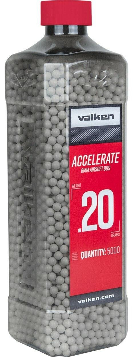 Valken Accelerate 0.20g BBs, 5000 Ct., White