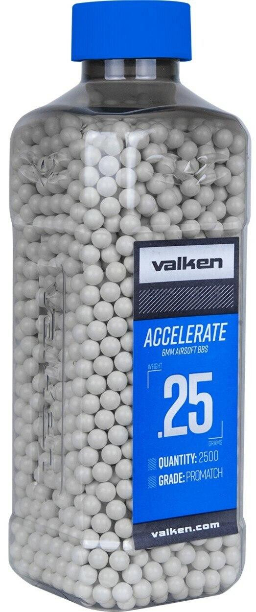 Valken Accelerate 0.25g BBs, 2500 CT., White