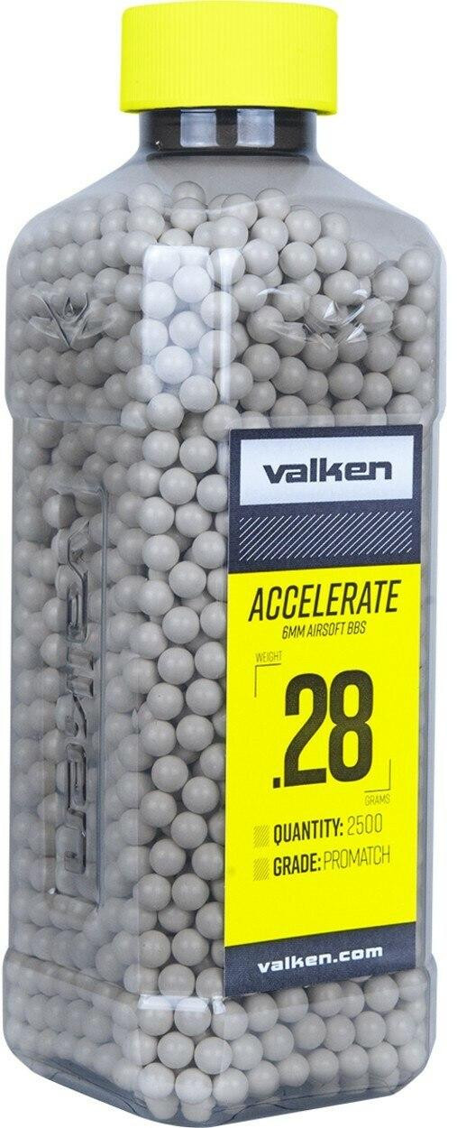 Valken Accelerate 0.28g BBs, 2500 CT., White