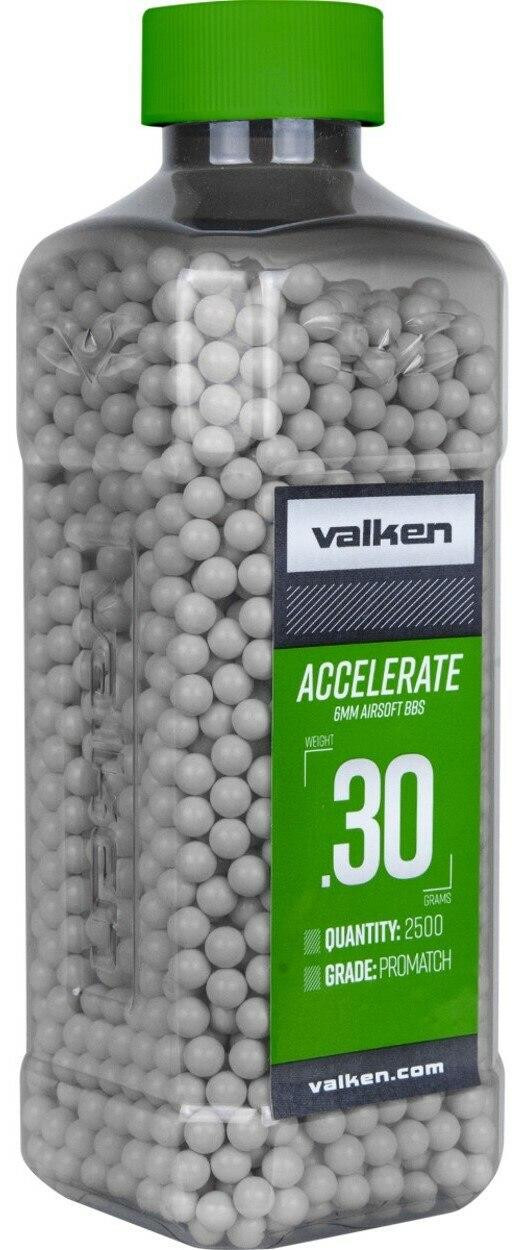 Valken Accelerate 0.30g BBs, 2500 CT., White