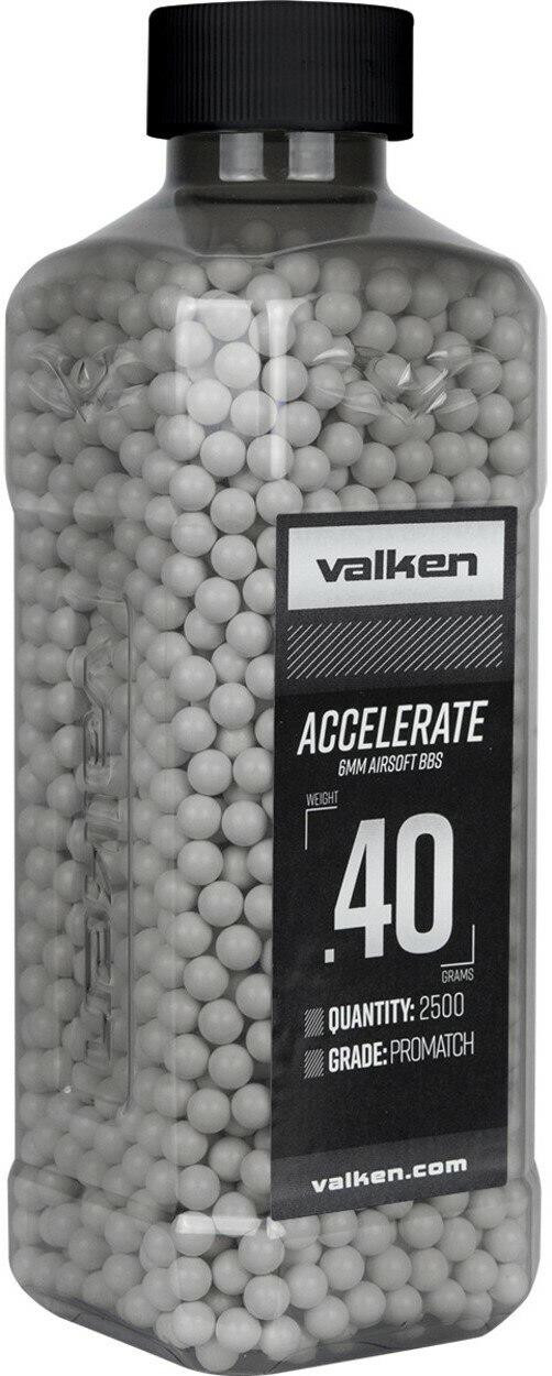 Valken Accelerate 0.40g BBs, 2500 CT., White