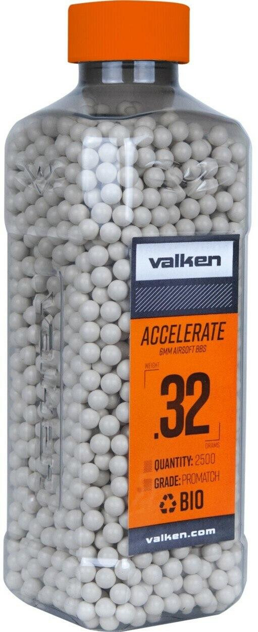 Valken Accelerate 0.32g BBs, 2500 CT., White, Bio