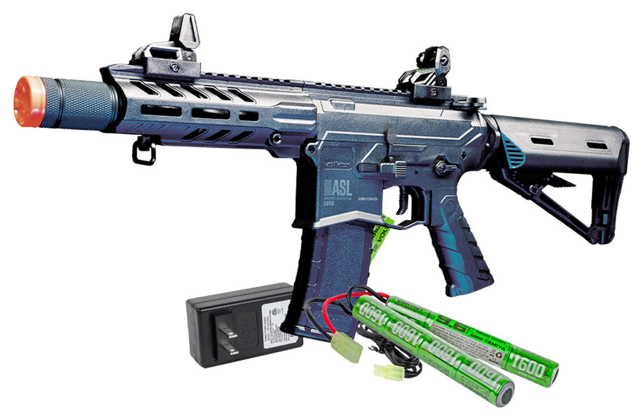 Valken ASL ECHO AEG Airsoft Gun w/ Battery & Charger Combo, Black