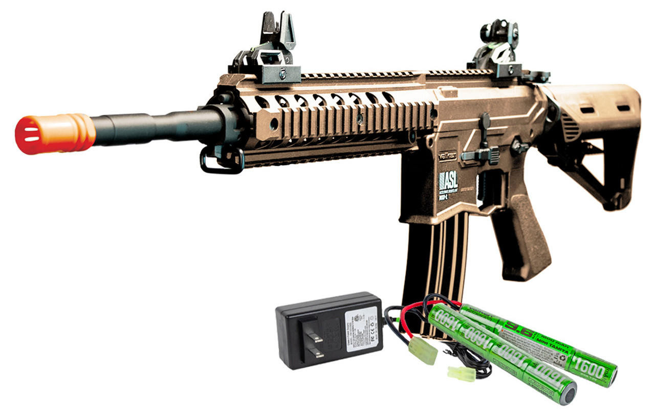Valken ASL Hi-Velocity MOD-L AEG Airsoft Gun w/ Battery & Charger Combo, Desert Tan