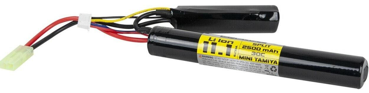 Valken Energy Li-Ion 11.1v 2500mAh High Output Split Battery, Mini Tamiya