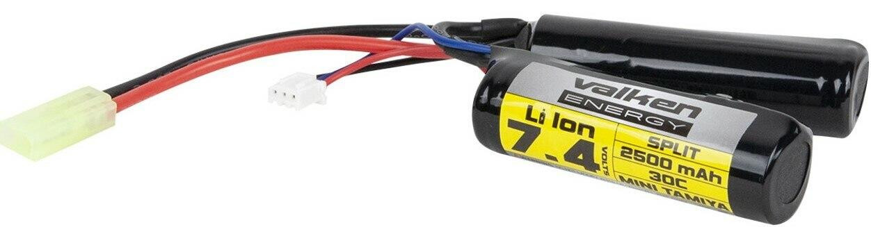 Valken Energy Li-Ion 7.4v 2500mAh High Output Split Battery, Mini Tamiya