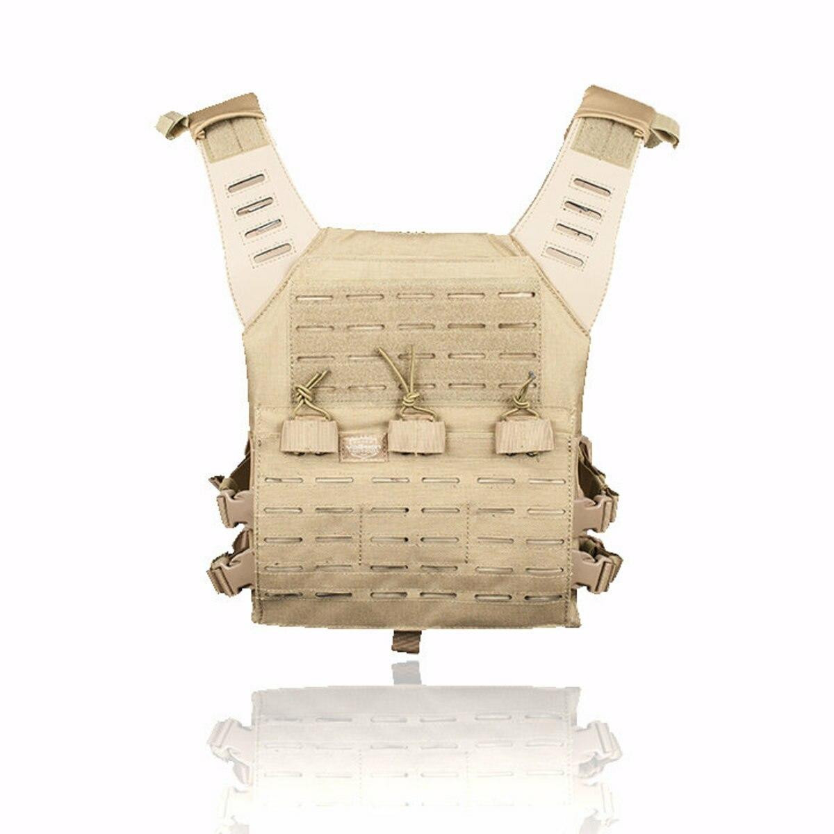 Valken Laser Cut MOLLE Plate Carrier w/ Integrated Mag Pouches, Tan