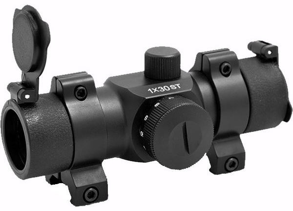 Valken Red Dot Sight 1x30ST w/ Weaver Mount, Black