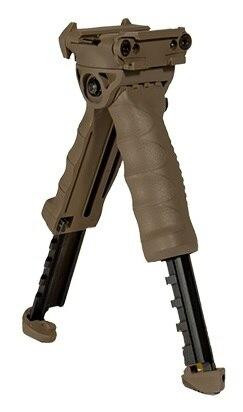 Vertical Airsoft Ergonomic Bipod/Foregrip, Dark Earth