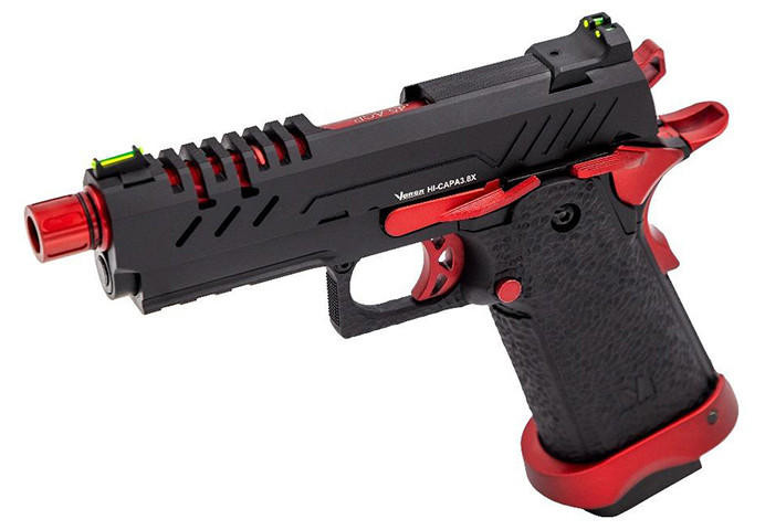 Vorsk 3.8 Hi Capa Pro GBB Airsoft Pistol, Red Match